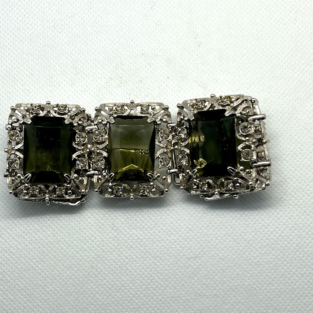 Vintage Sarah Coventry Oversized Smoky Quartz Crystal Bracelet